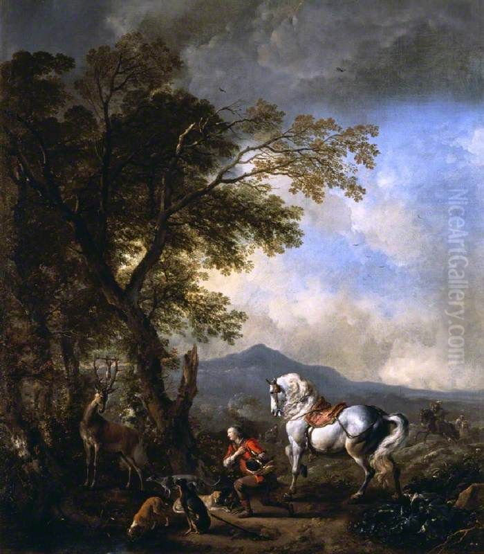 The Conversion of Saint Hubert Oil Painting by Philips Wouwerman