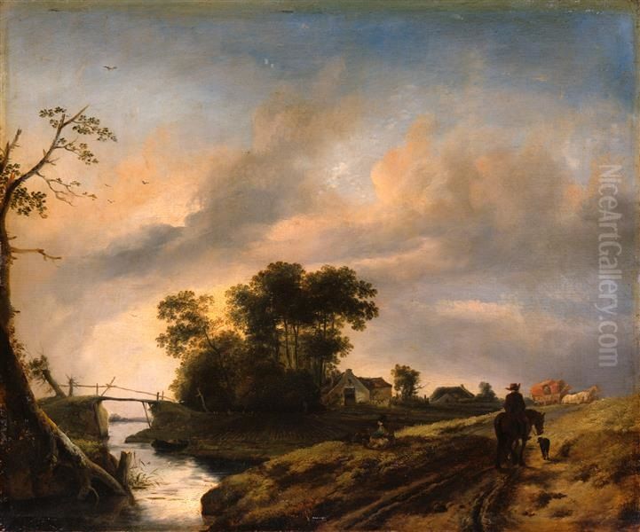 Landscape Oil Painting by Philips Wouwerman