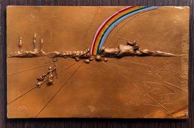 The Rainbow Oil Painting by Salvador Dali