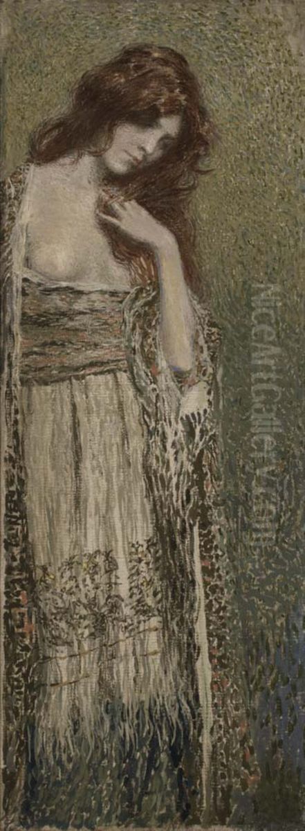 Woman figure. Sadness Oil Painting by Vardges Sureniants