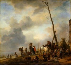 Fisherman at a beach