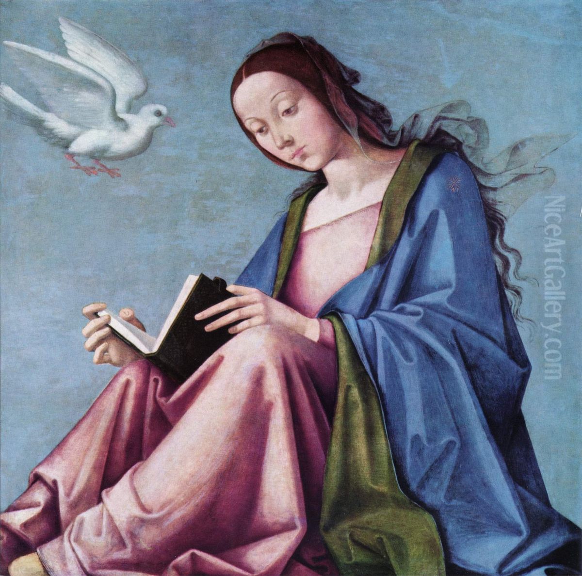 Lesende Maria) Oil Painting by Lorenzo Costa