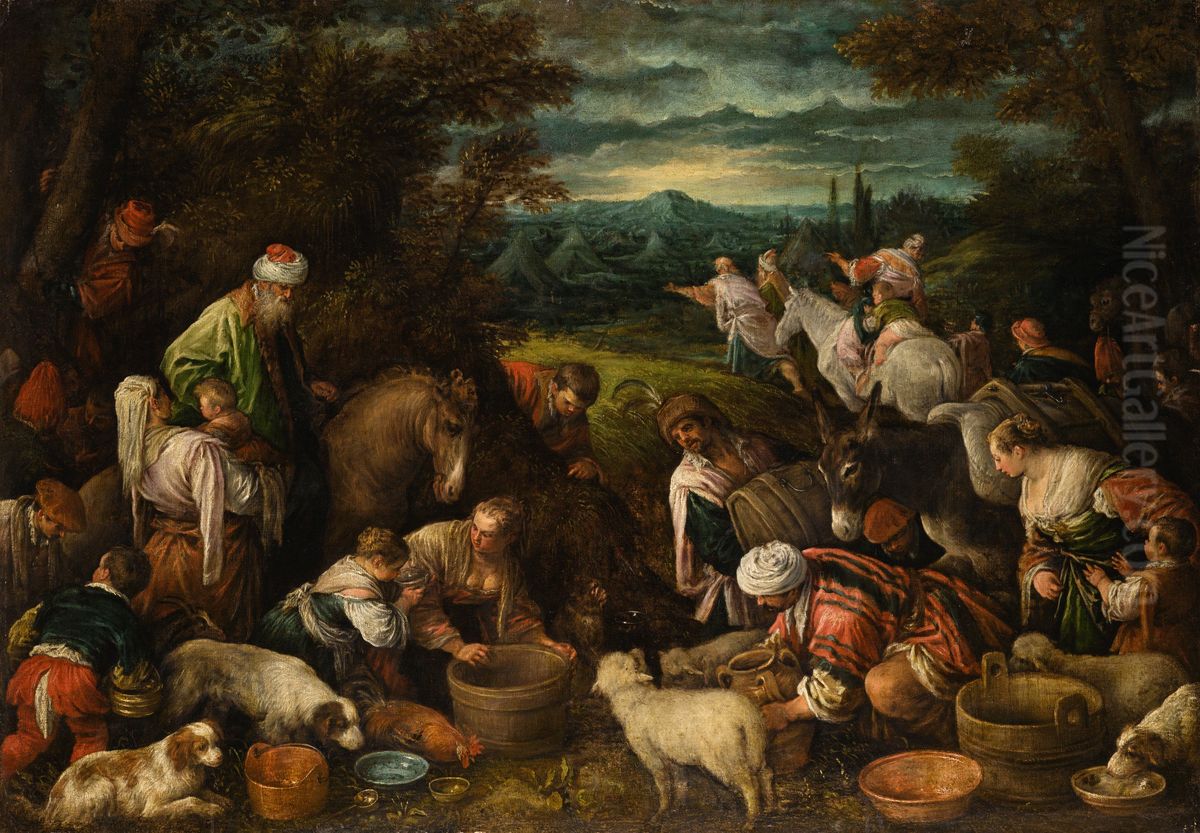 Die Israeliten in der Wuste Oil Painting by Jacopo Bassano