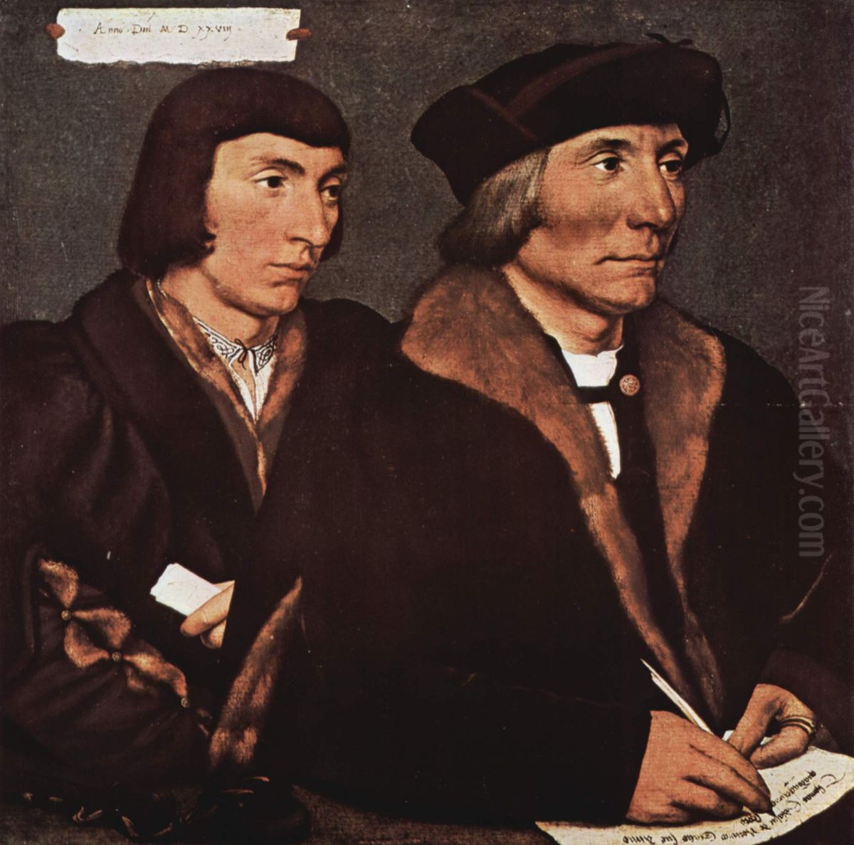 Portrait of Thomas Godsalve and his Son John Oil Painting by Hans Holbein the Younger
