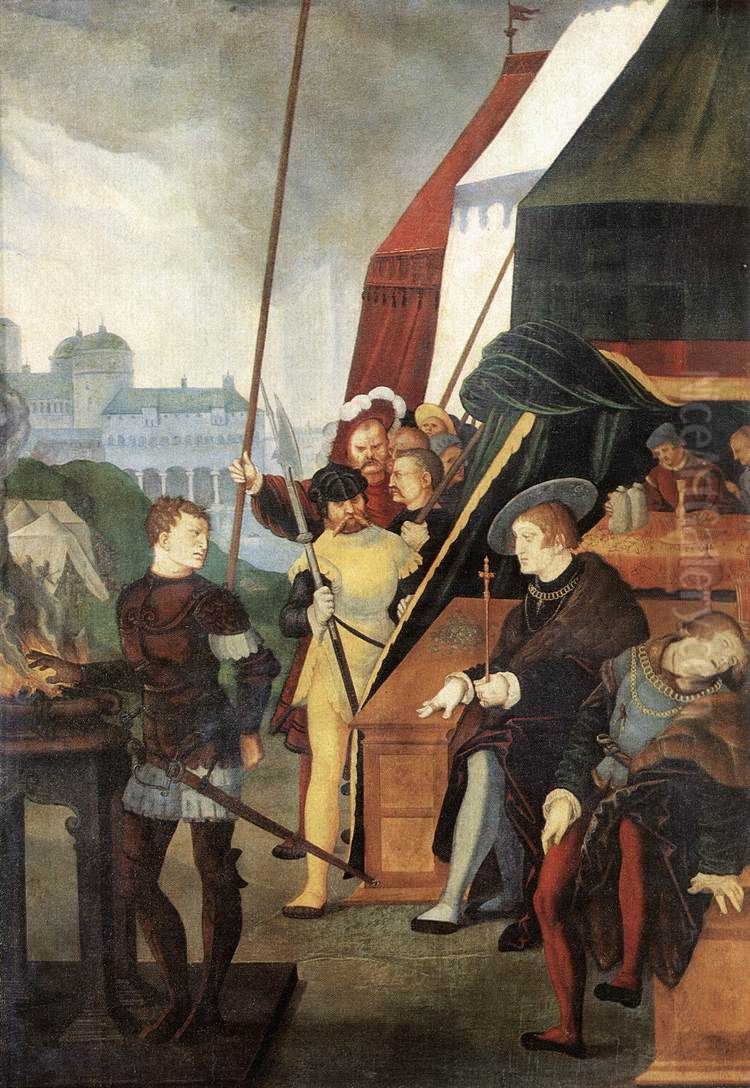 Mucius Scaevola Oil Painting by Hans Baldung Grien