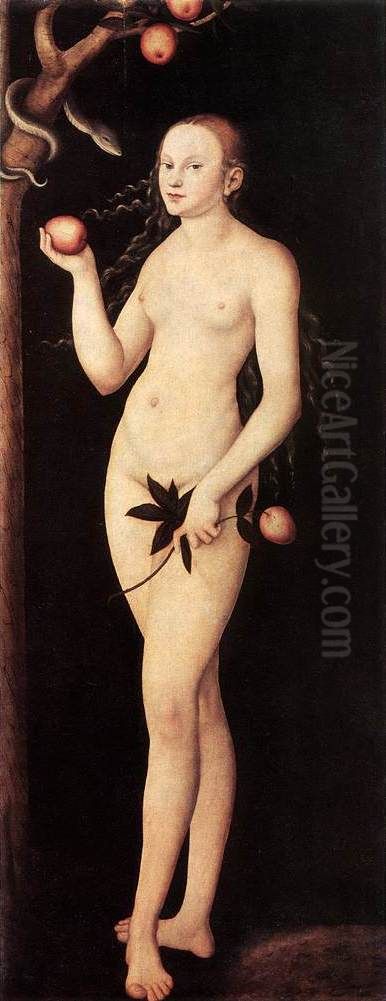 Eve Oil Painting by Lucas Cranach the Elder