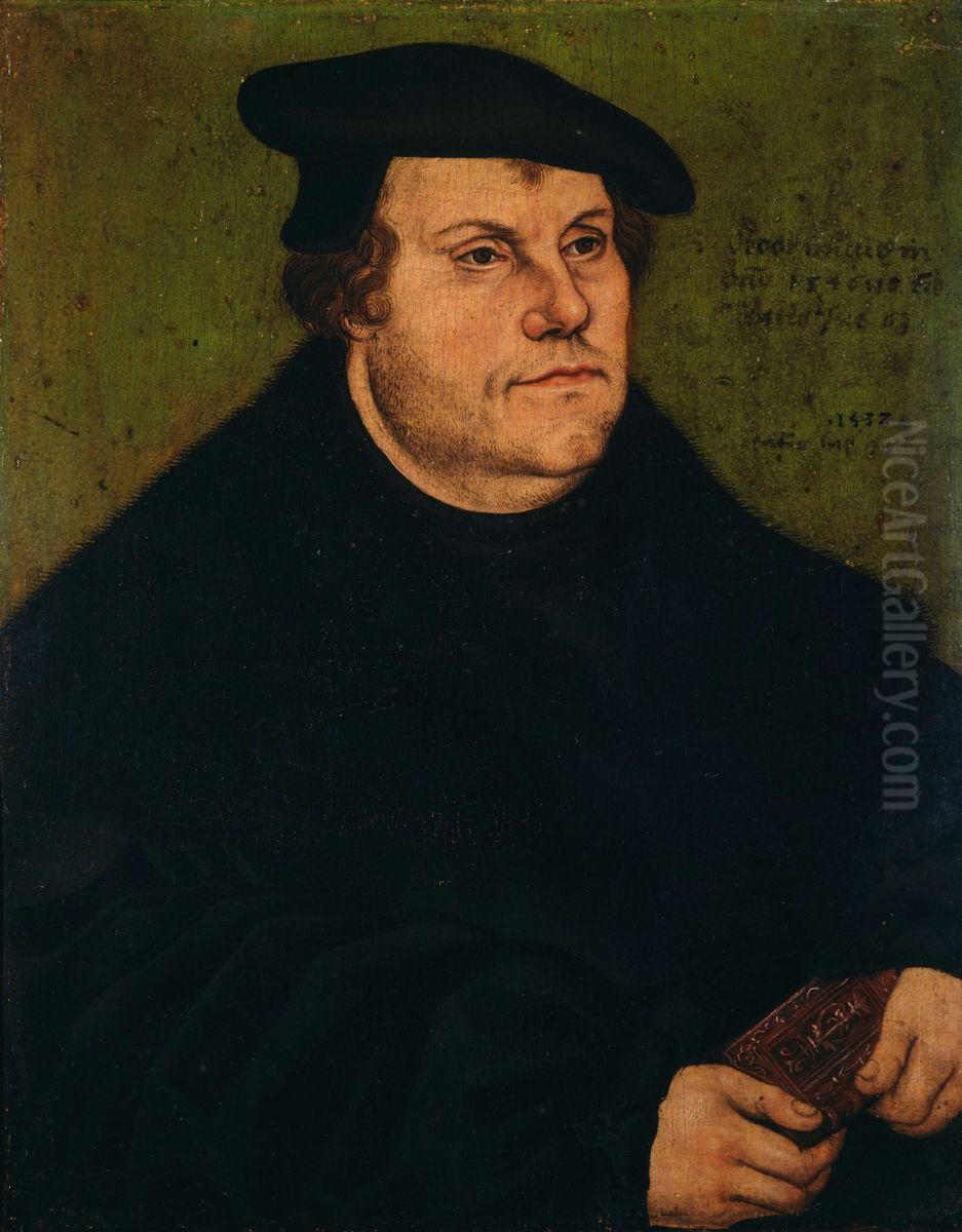 Martin Luther Oil Painting by Lucas Cranach the Elder