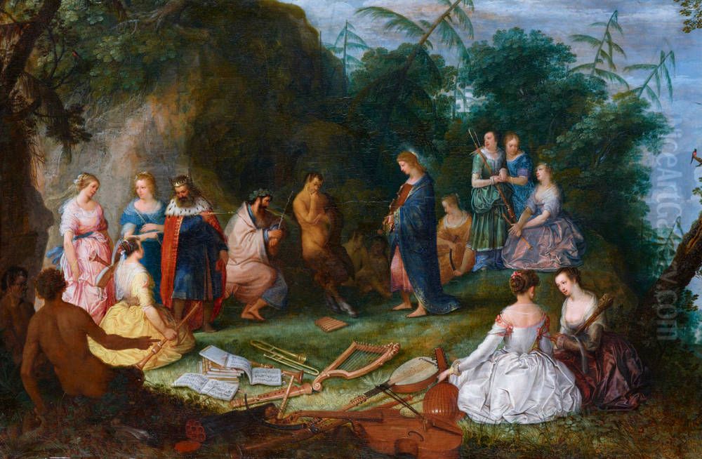The judgement of Midas Oil Painting by Adriaen Van Stalbemt