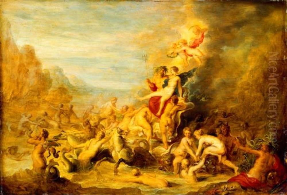 Neptun und Amphitrite Oil Painting by Abraham van Diepenbeeck