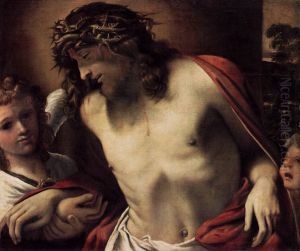 Christus mit der Dornenkrone, von Engeln gestutzt