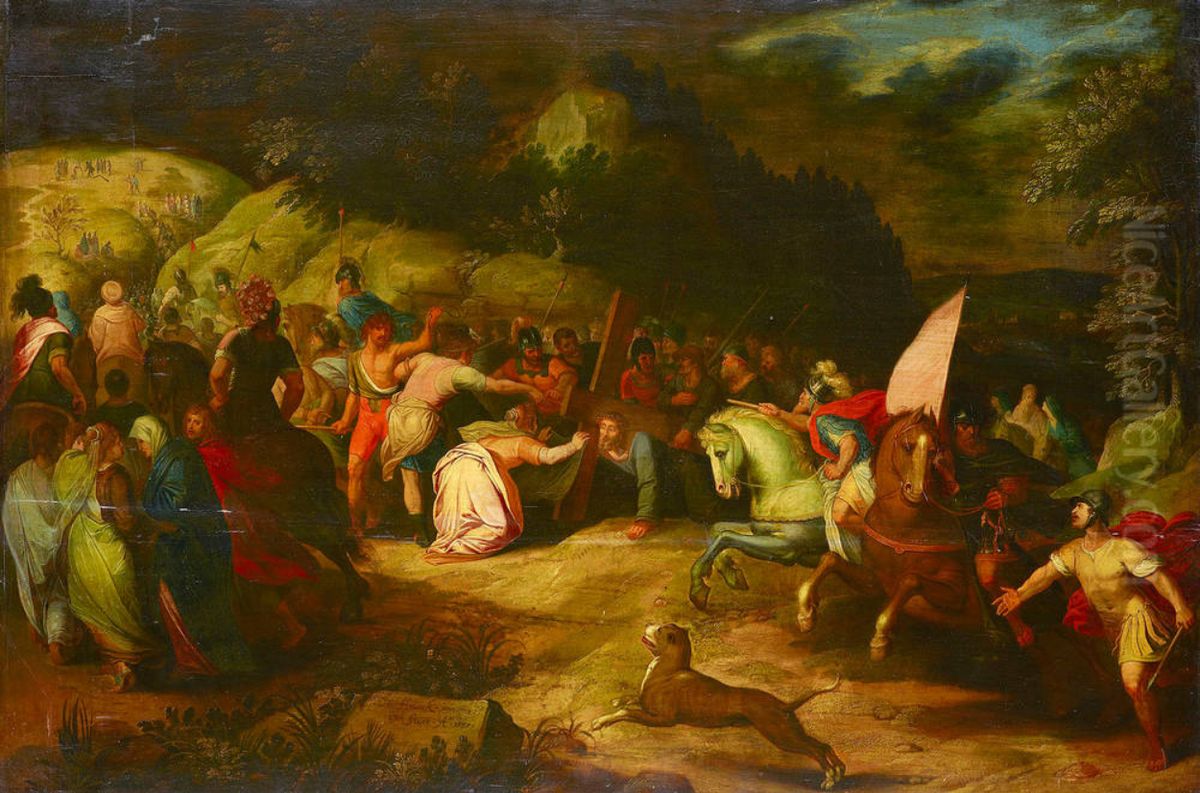 Christus auf dem Weg nach Golgatha Oil Painting by Frans Francken I