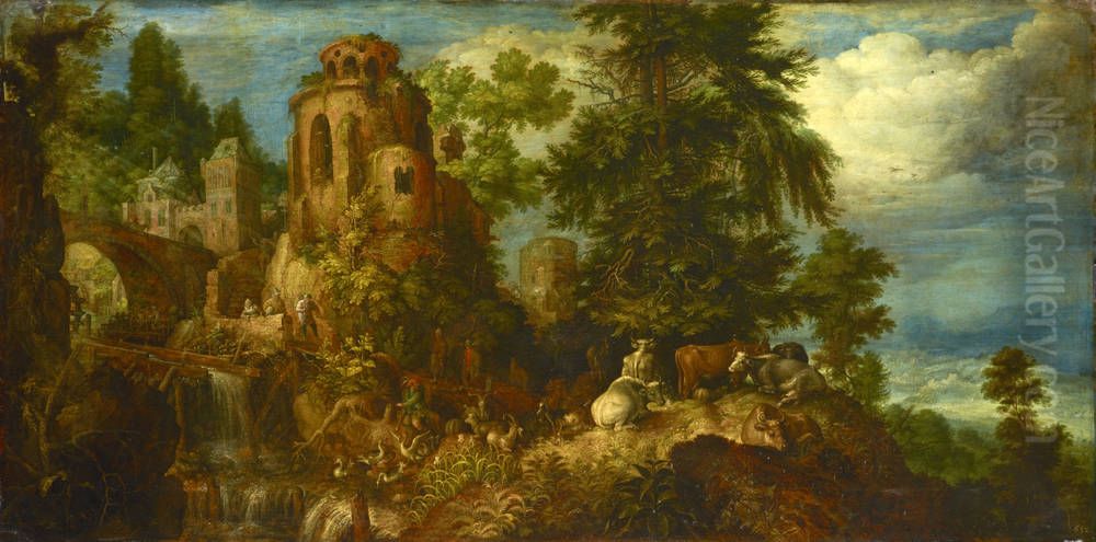 Die Burg im Wald Oil Painting by Roelant Savery