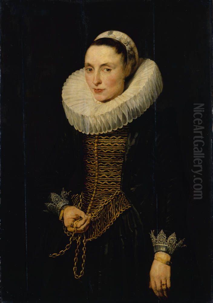Portrait of a Lady Oil Painting by Sir Anthony Van Dyck