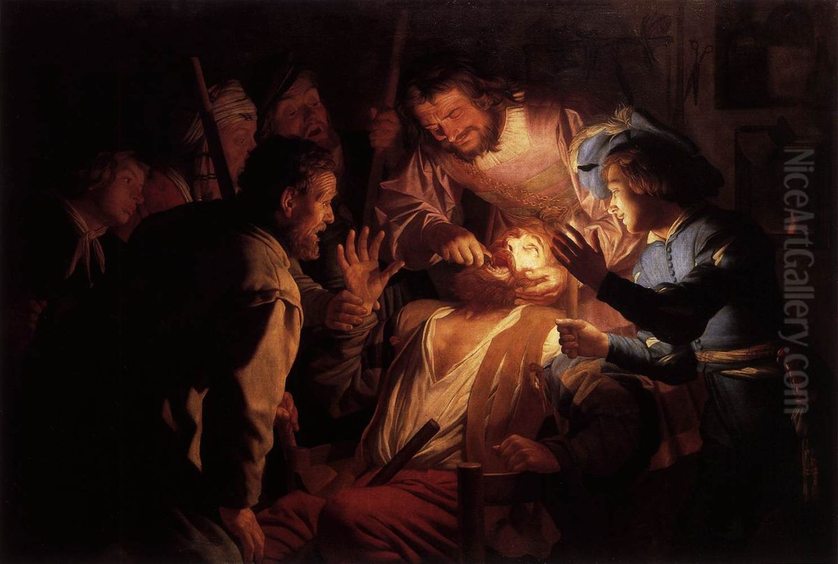 Der Zahnarzt Oil Painting by Gerard van Honthorst