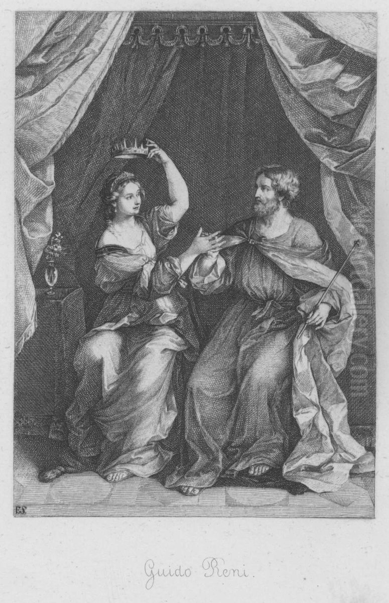 Ninus ubergibt der Semiramis seine Krone Oil Painting by Guido Reni