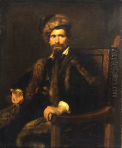 Portrait of a Man in a Fur Wrap