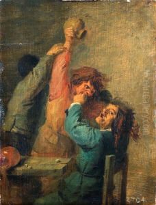 'Brawl between peasants playing dice