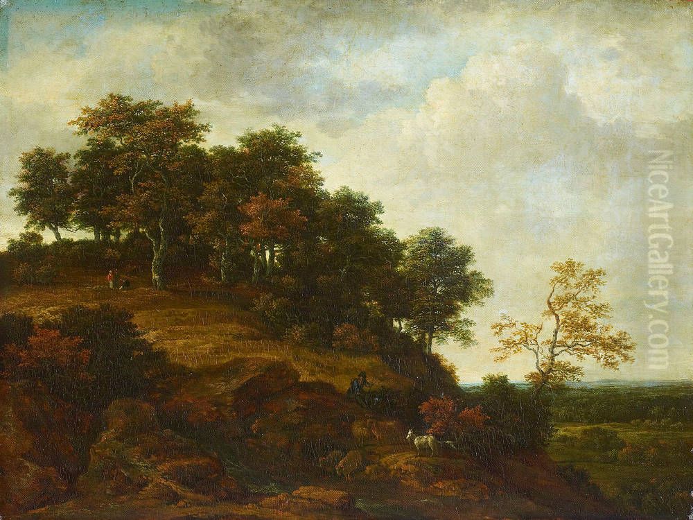 Der Eichenhugel Oil Painting by Jacob Van Ruisdael