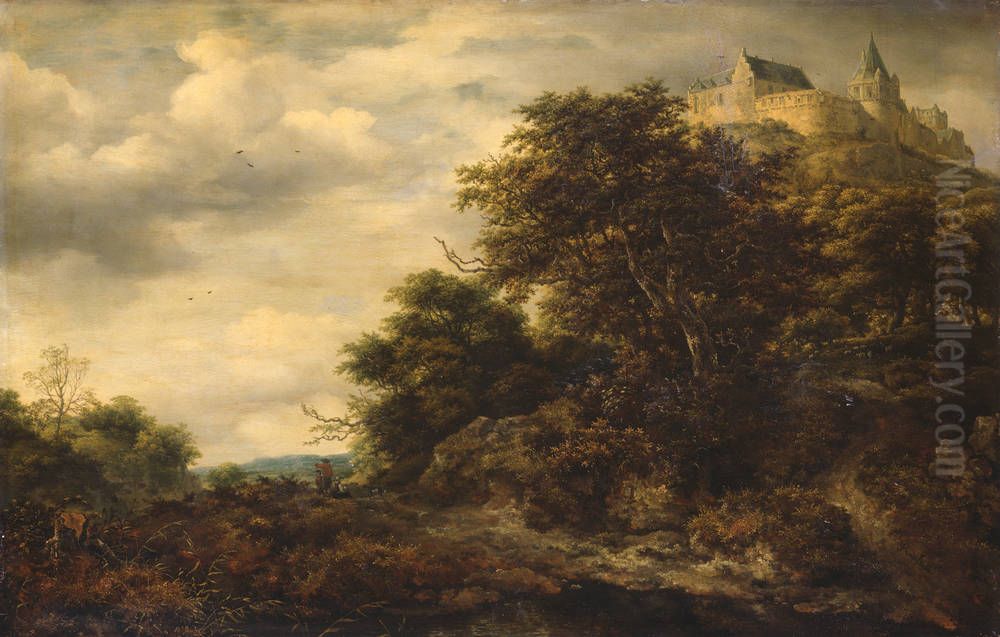 Schloss Bentheim Oil Painting by Jacob Van Ruisdael