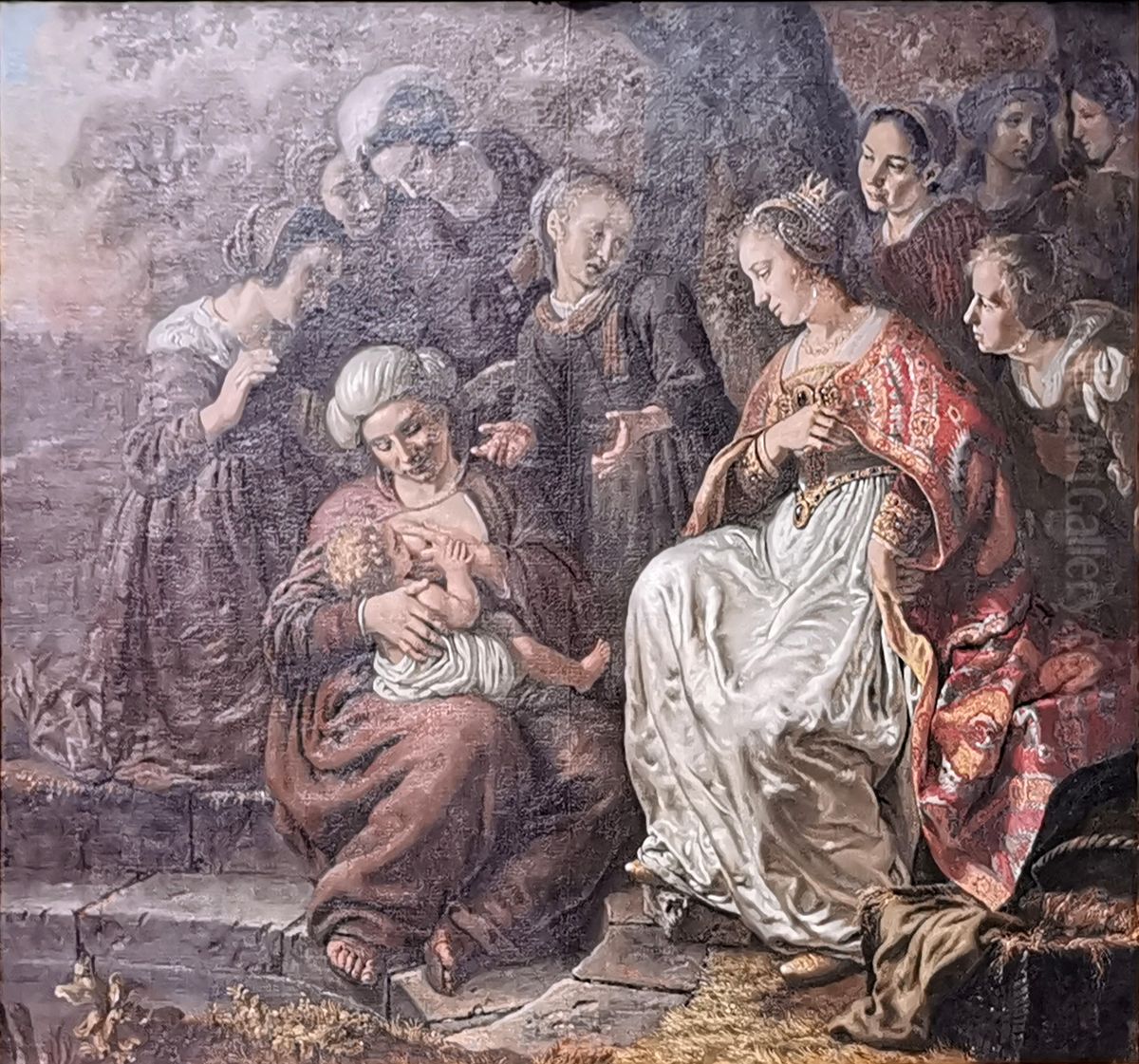 The finding of Moses Oil Painting by Jan Victors