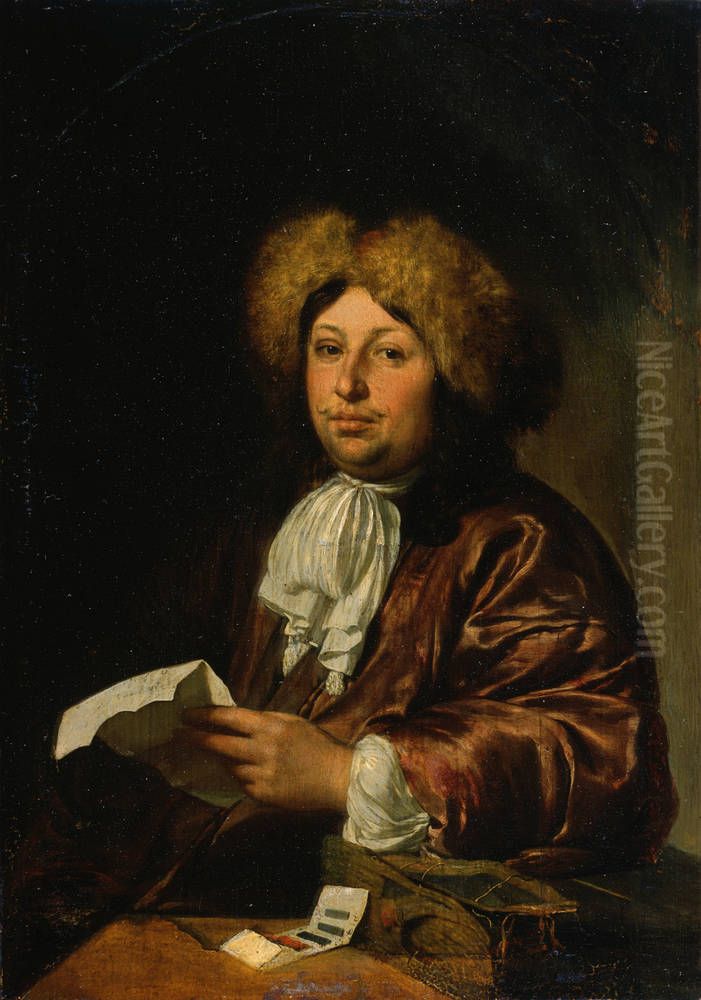 The Colors Dealer Oil Painting by Frans van Mieris