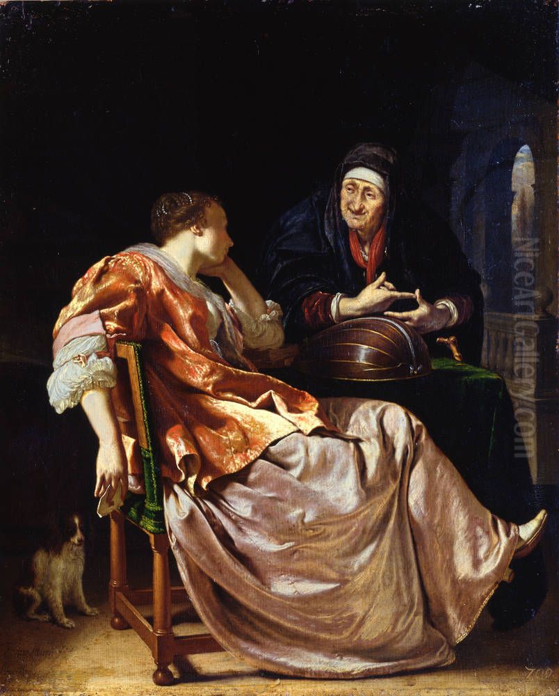 Die Liebesbotschaft Oil Painting by Frans van Mieris