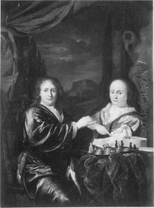 Gentleman and Lady with a Chess Board
