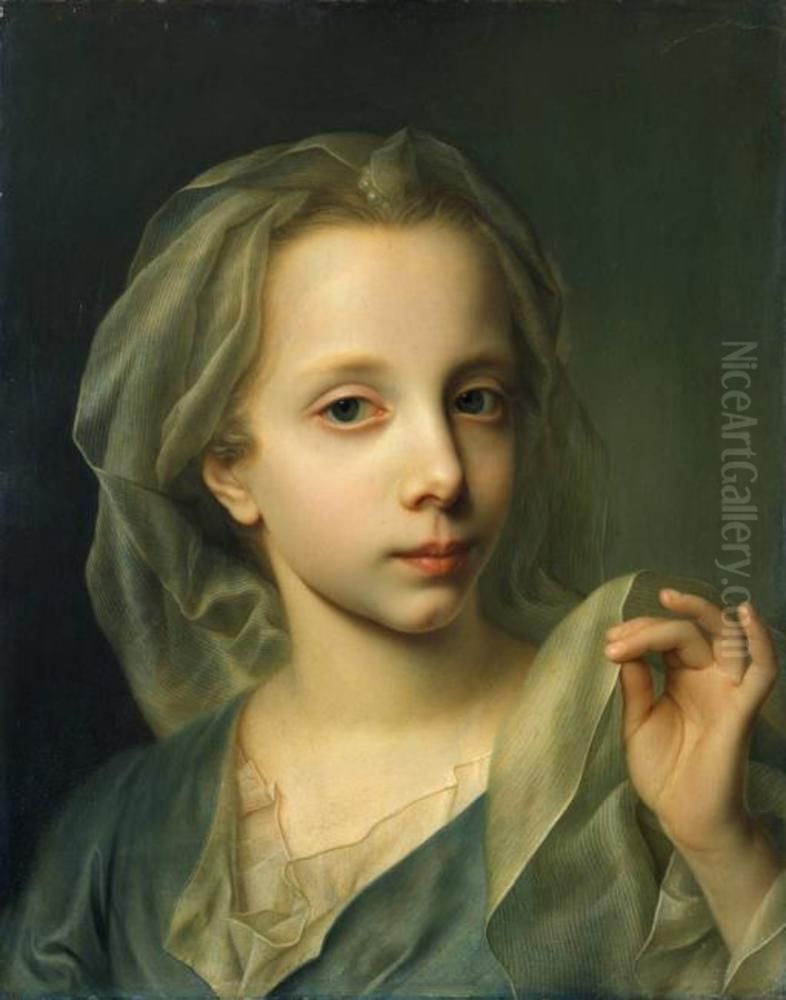 Madchen mit Schleier Oil Painting by Christian Seybold