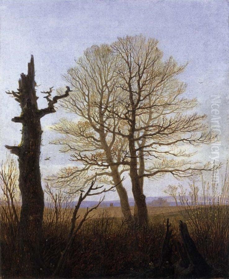 Landschaft im Vorfruhling Oil Painting by Carl Gustav Carus