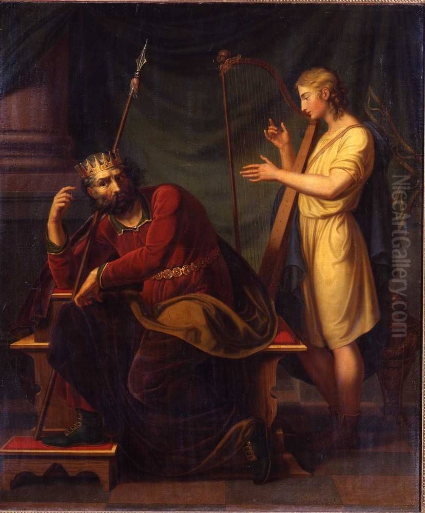 Saul and David Oil Painting by Gerhard von Kugelgen