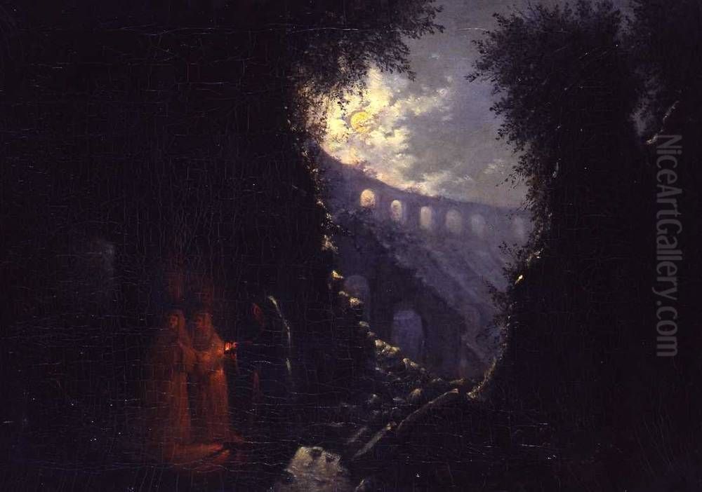 The Colosseum in Rome Oil Painting by Carl Gustav Carus