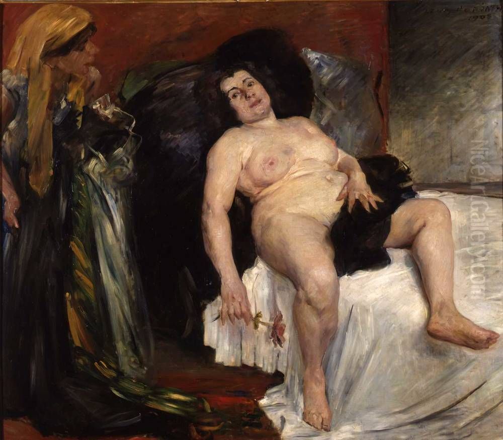 Bathseba Oil Painting by Lovis (Franz Heinrich Louis) Corinth