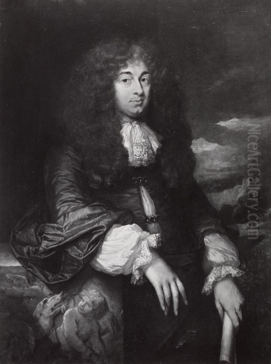 Portrait of Philips Doubleth (1633-1707) Oil Painting by Caspar Netscher