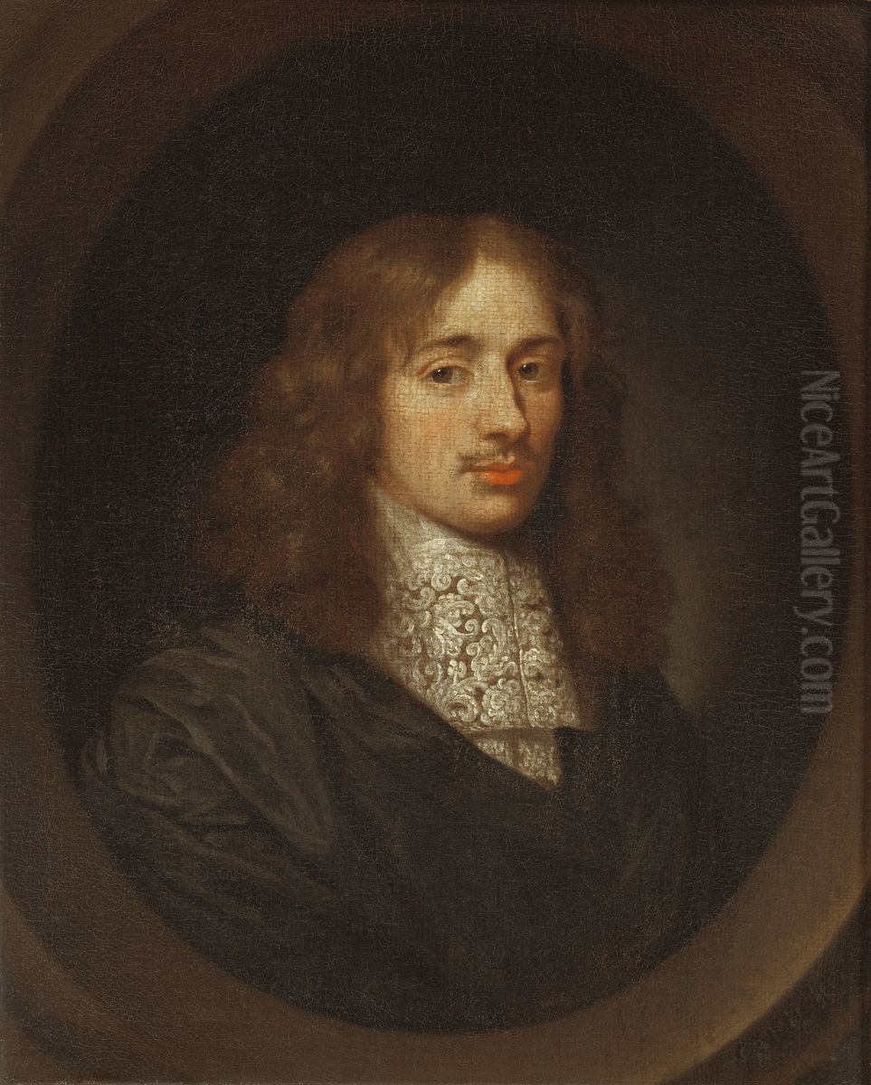 Portrait possibly of Anthony Verlaen Oil Painting by Caspar Netscher