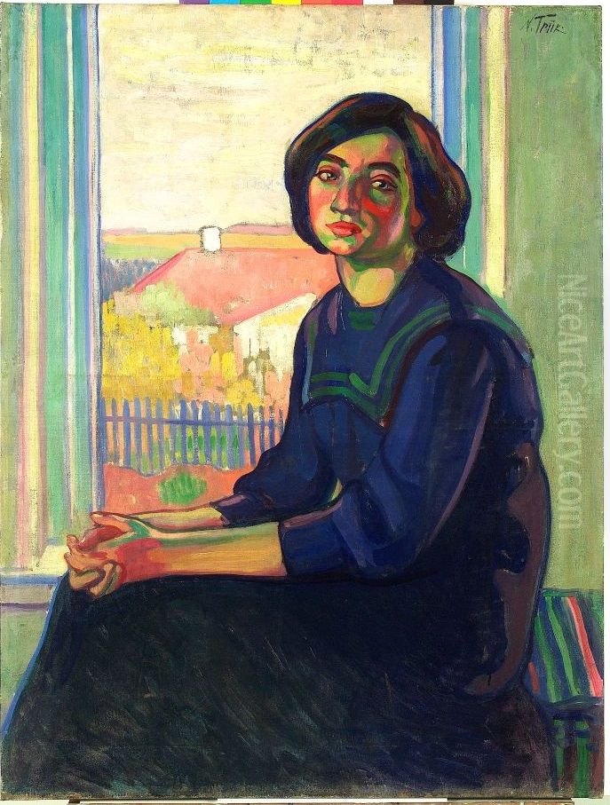 Portrait of V. Martna. Oil Painting by Nikolai Triik