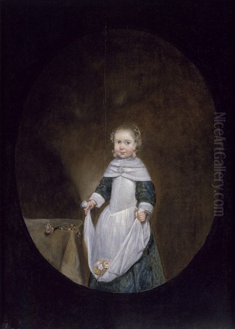 Portrait of Naleke Craeyvanger (1655-1676) Oil Painting by Caspar Netscher