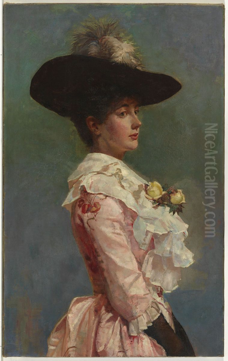 Spring (Miss Helen Willis) Oil Painting by Julian Ashton