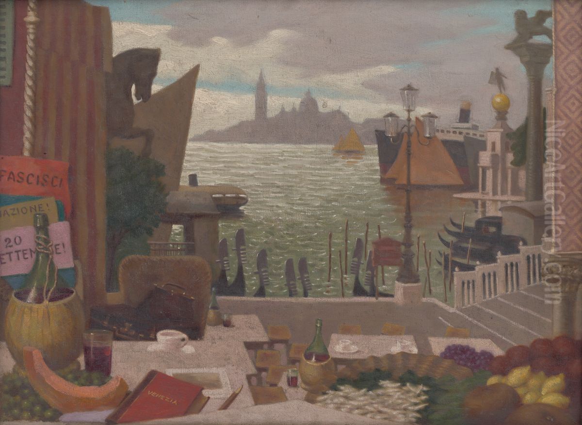 Spomienky na Benatky Oil Painting by Milan Thomka Mitrovsky