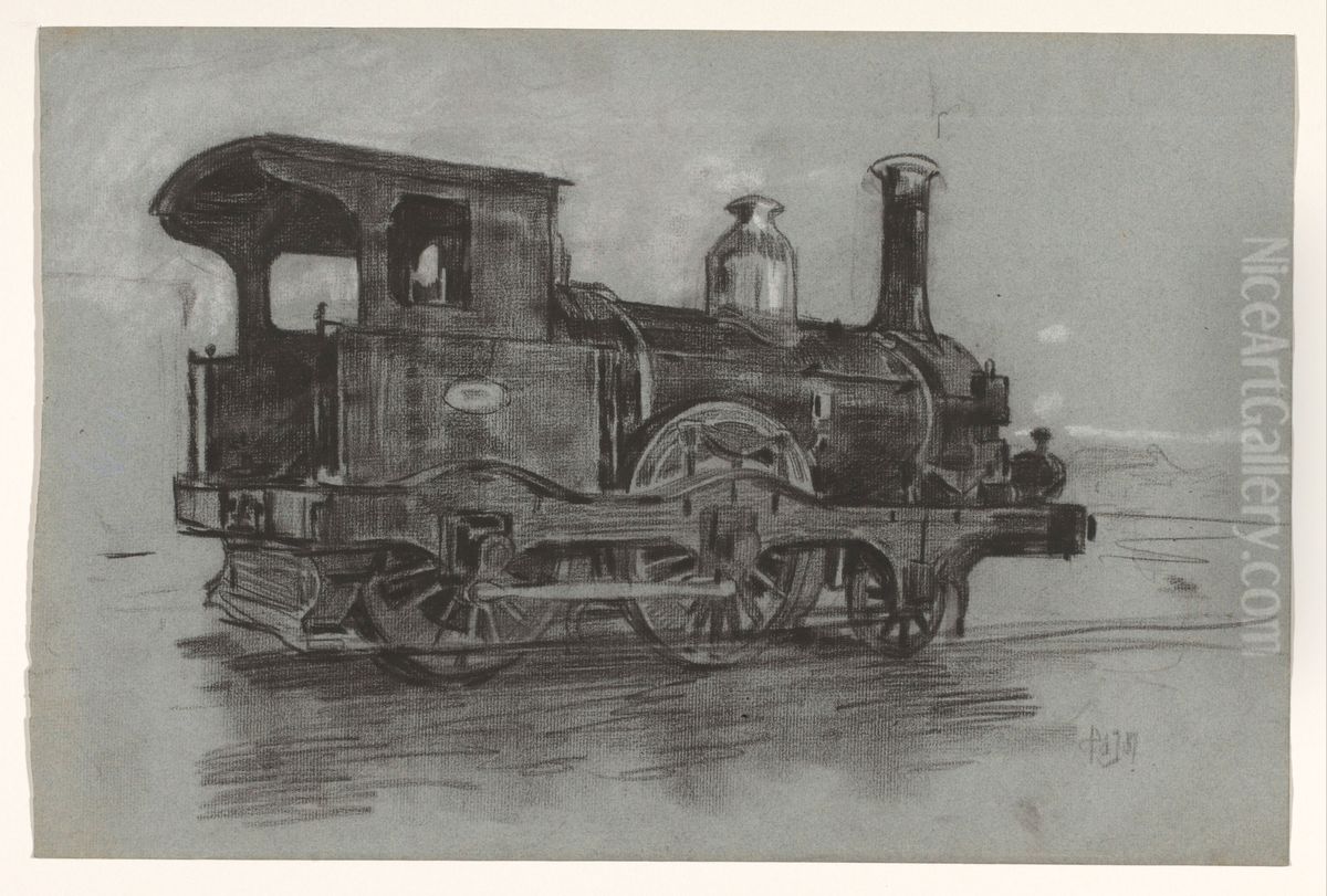 Steam Engine Oil Painting by Pieter De Josselin De Jong