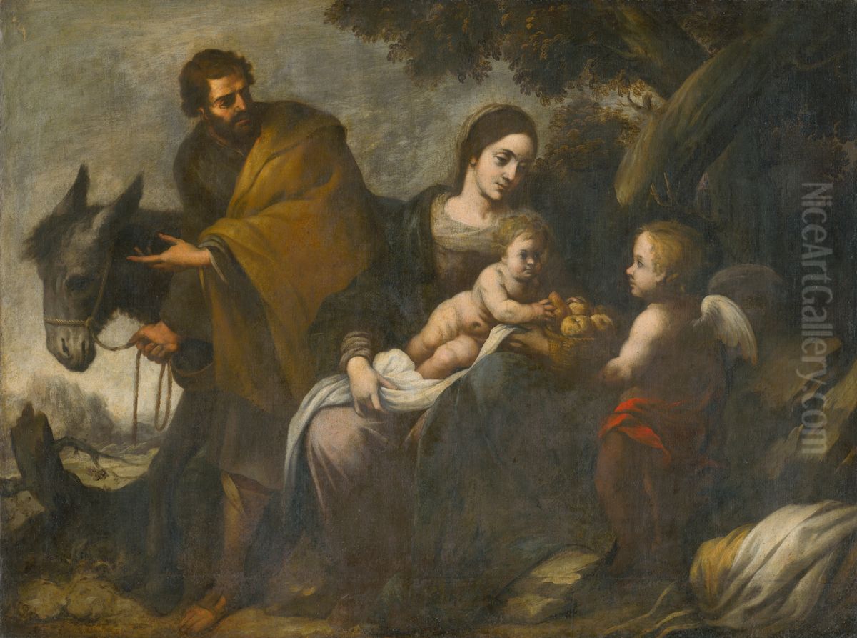 Flight into Egypt Oil Painting by Bartolome Esteban Murillo