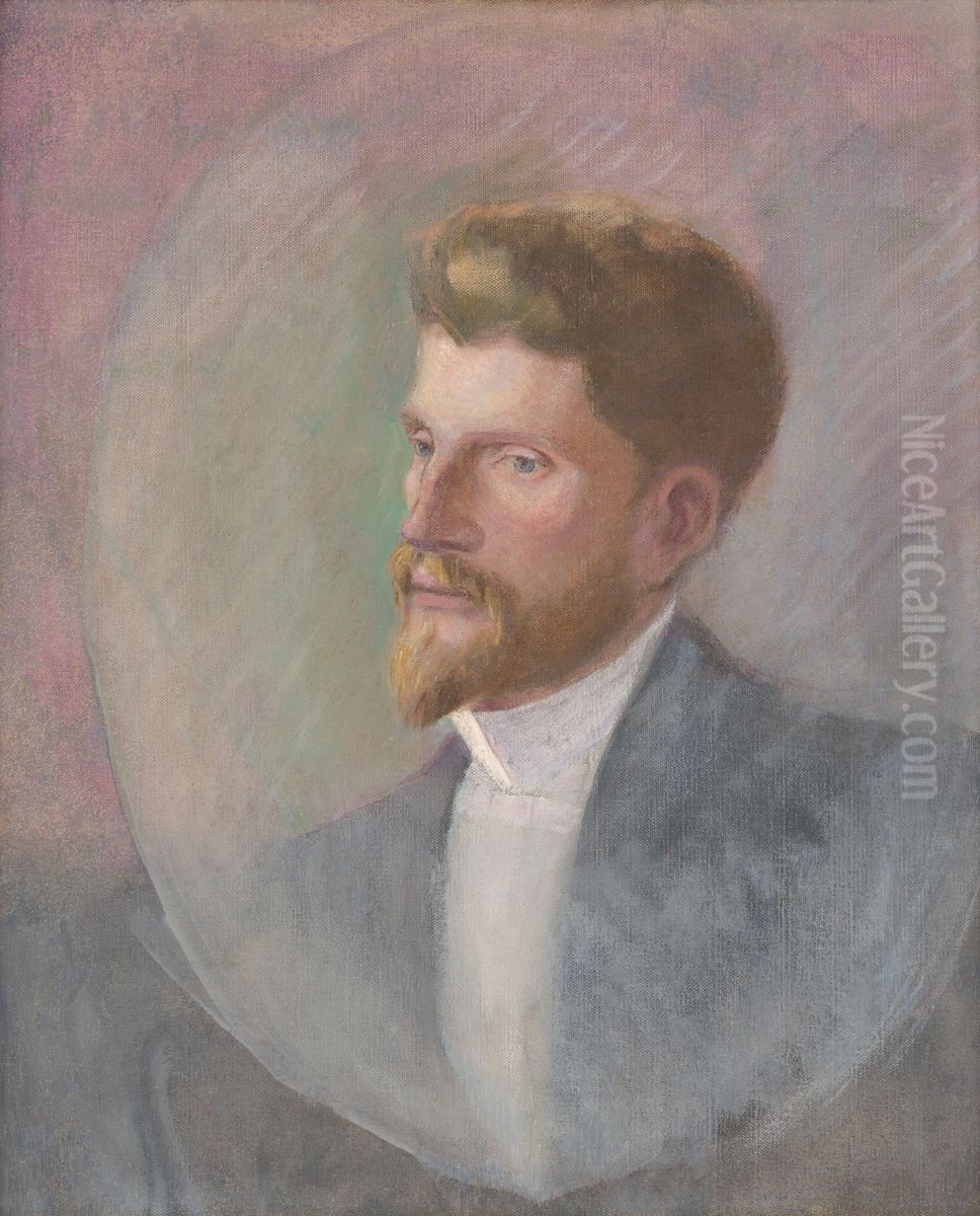 Study of a Pale Man in a White Shirt Oil Painting by Laszlo Mednyanszky