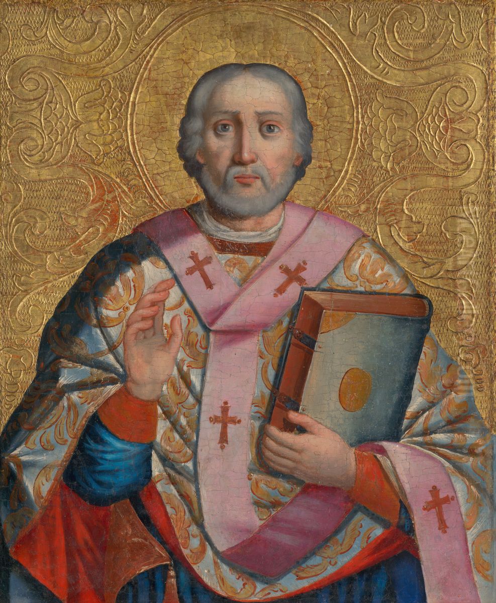 Saint Oil Painting by Janos Rombauer
