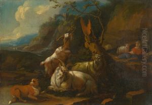 Goat Herd with a Goatherd