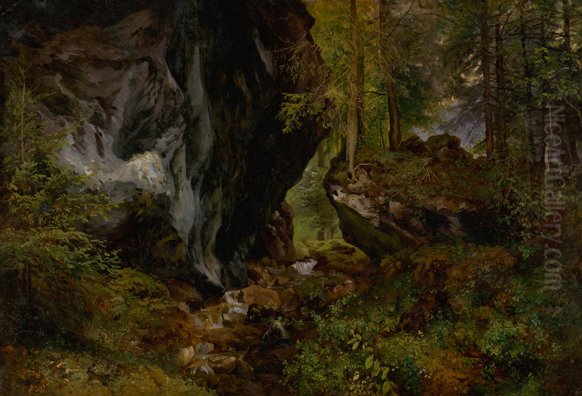 Forest's Interior Oil Painting by Sandor Brodszky