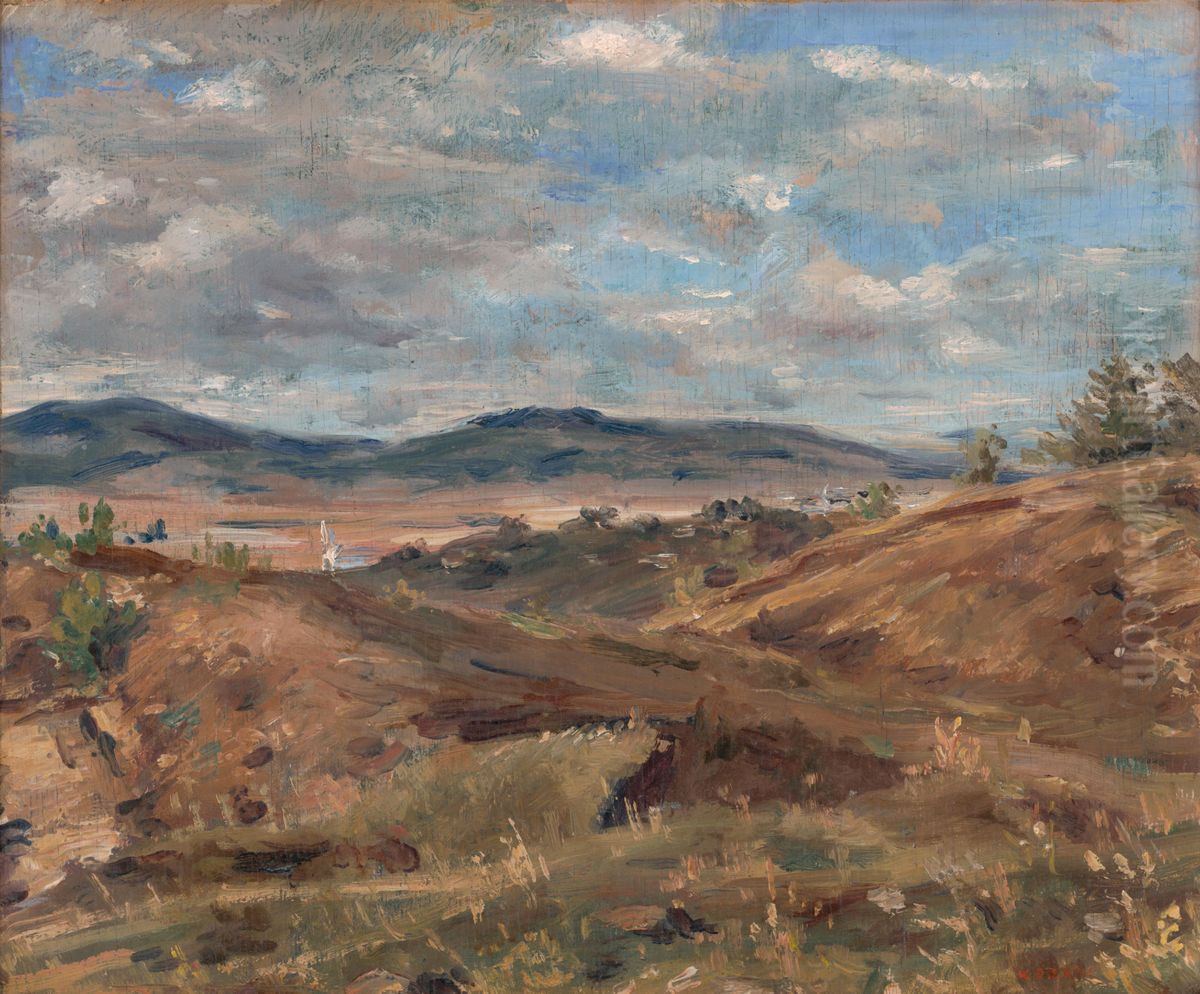 Krajina pri Leviciach Oil Painting by Bohuslav Kozak