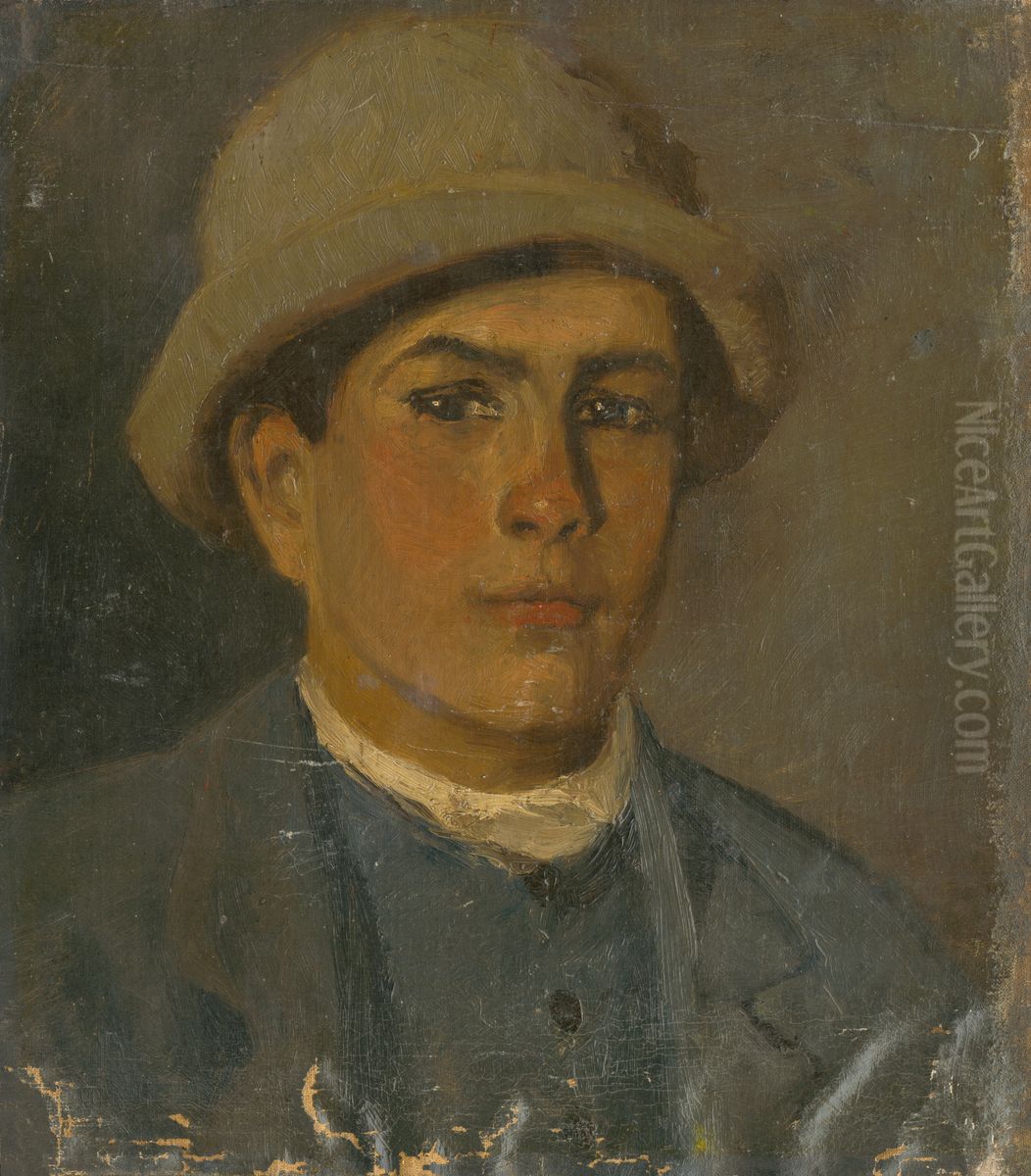 Mill Helper from Beckov Oil Painting by Laszlo Mednyanszky