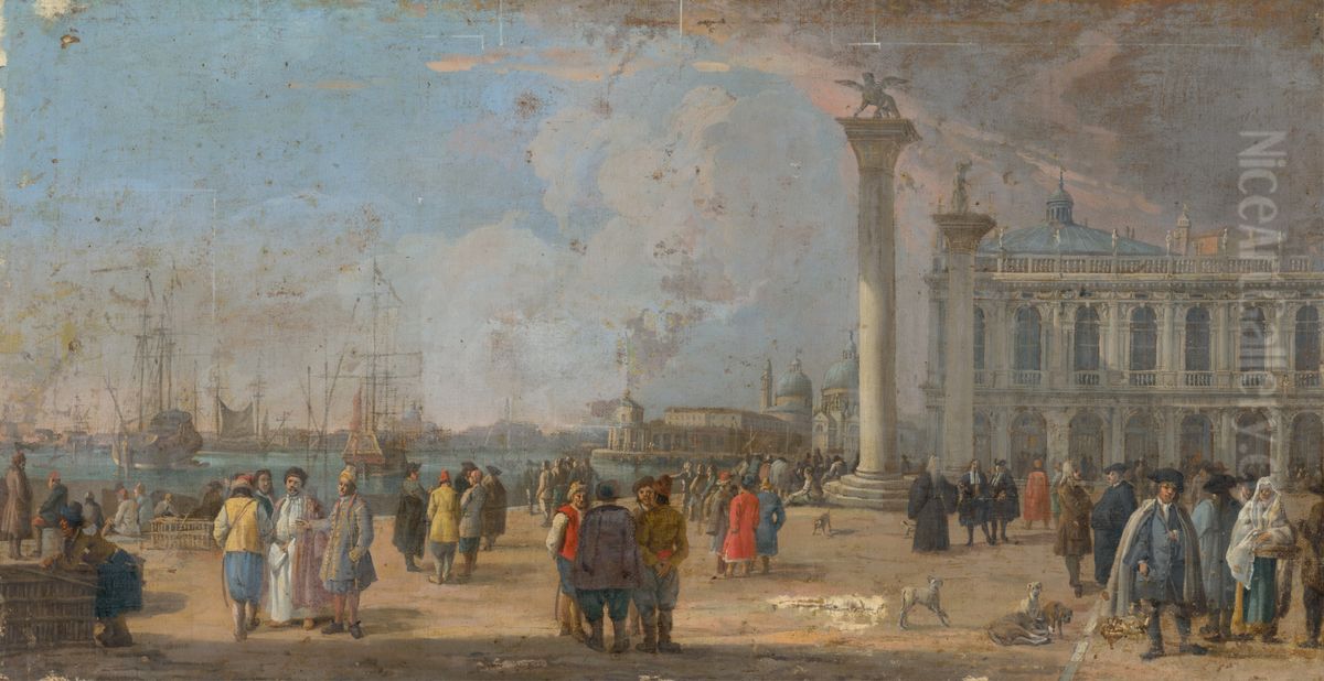 Namestie svateho Marka v Benatkach Oil Painting by Francesco Fidanza