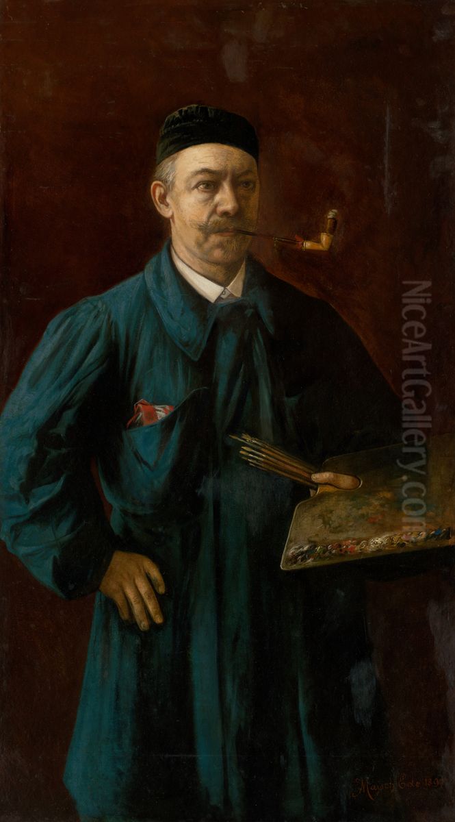 Self-Portrait Oil Painting by Eduard Majsch