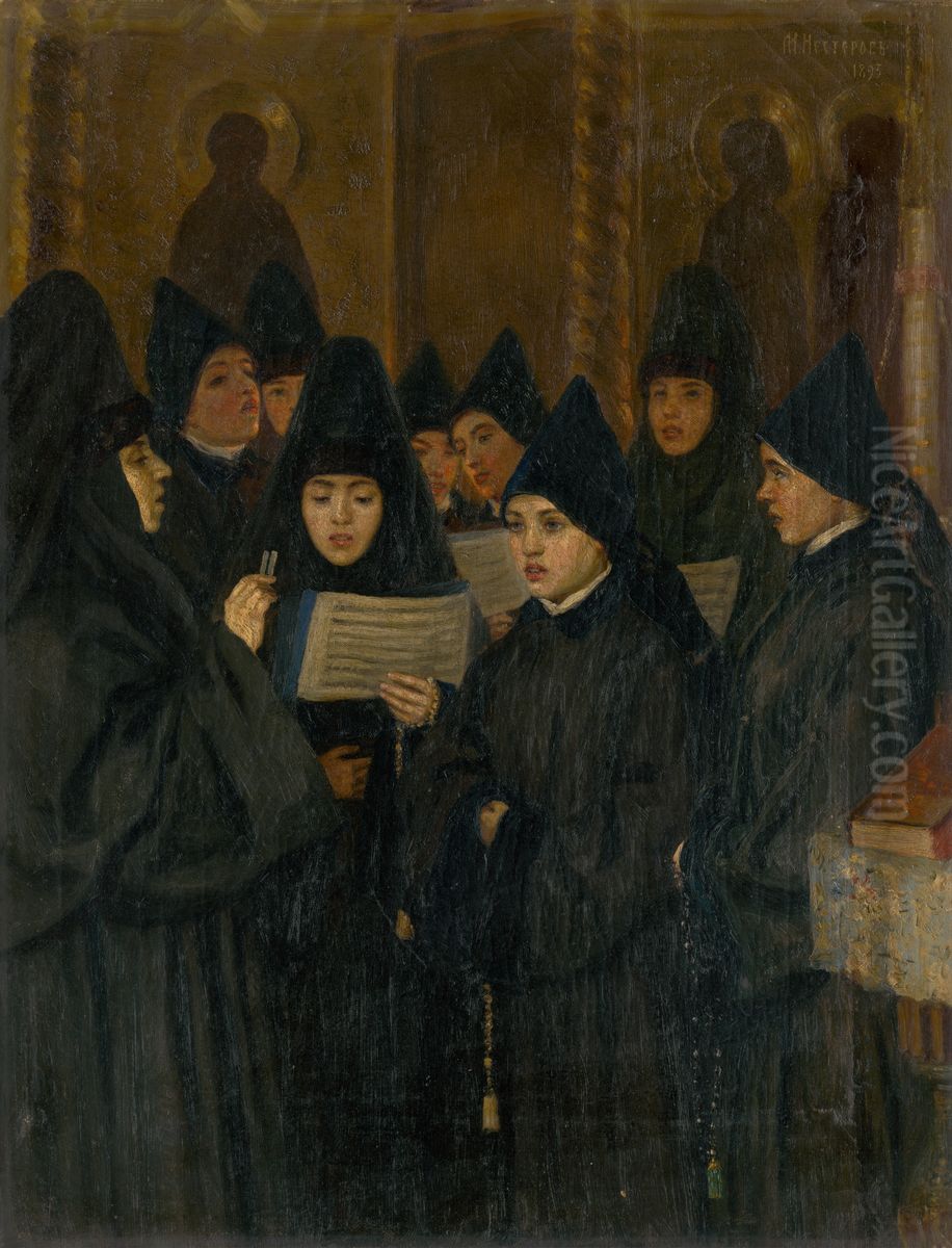 Mnisky Oil Painting by Mikhail Nesterov