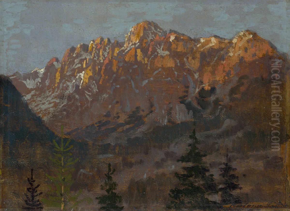 Tatras Motif Oil Painting by Nandor Katona